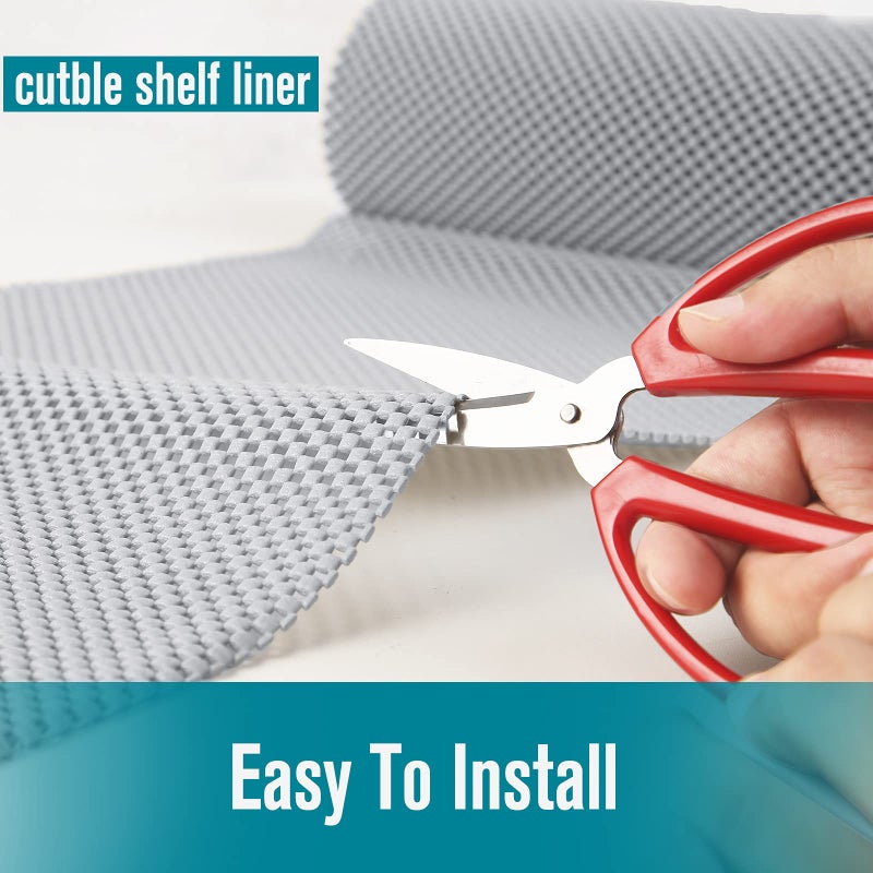Iwtmm Shelf and Drawer Liner, Non-Adhesive Non Slip and Grip Durable Clean Pad Full Size 17.7 Inches x 20 Feet for Drawers, Shelves, Cabinets, Storage, Kitchen, Desks, Kitchenware, Tableware, Light Gray - Image 5